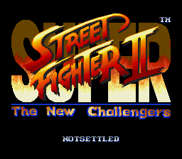 Street Fighter 2 Not Settled Title Screen